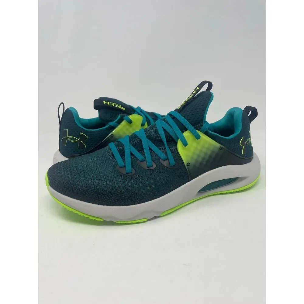 Under Armour Hovr Rise 3 Running Shoes Blue Green 3024273-300 Mens Size‎ 10 NEW
